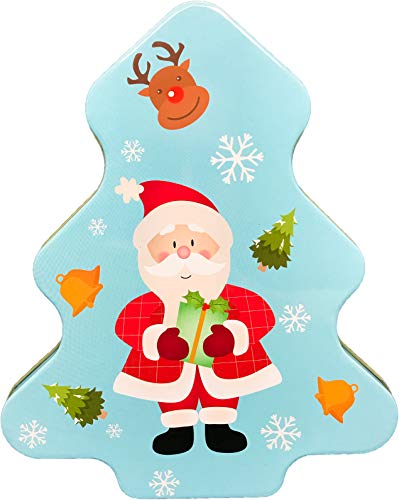ALEF Christmas Holiday Nesting Tins Set of 3 - Tree Design, Santa, Snowman & Penguin
