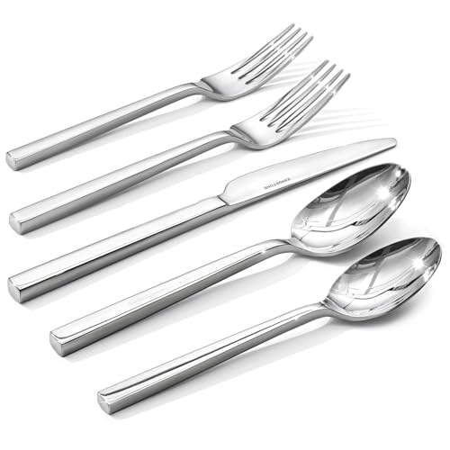 Silver Flatware Set for 12 - 60 Piece Stainless Steel Cutlery - Variation of THIS listing