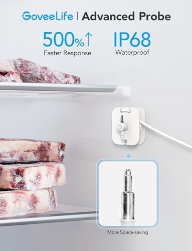 WiFi Refrigerator & Freezer Thermometer with App Alerts - 4 Pack