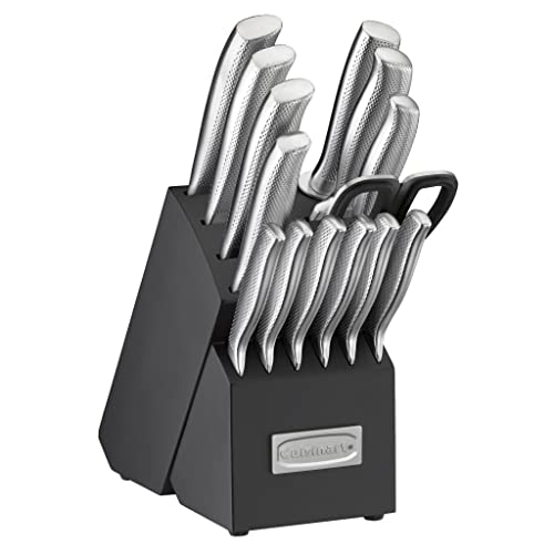 15-Piece German Stainless Steel Hollow Handle Cutlery Set - Textured Handles