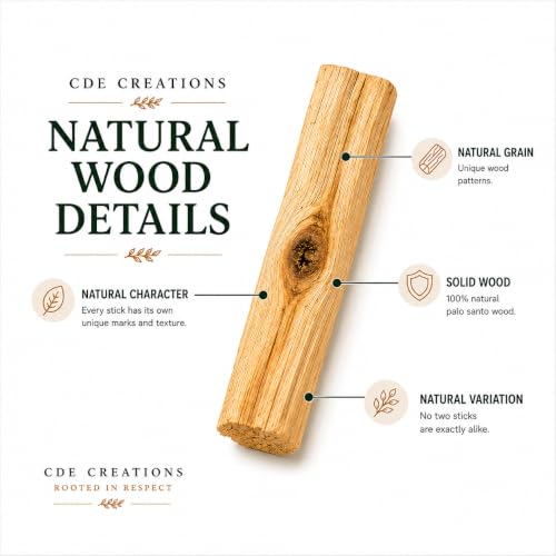 60 Premium Wild Harvested Palo Santo Sticks for Smudging & Rituals - 4 Inches