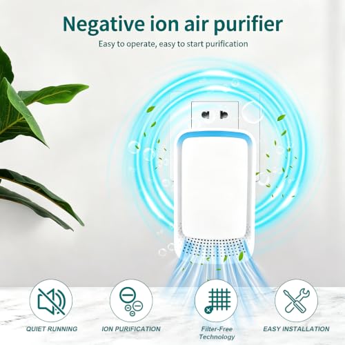 TRPYD 4 Pack Negative Ion Air Purifiers for Bedroom Kitchen Office Portable Odor Smoke Dust Pet Air Cleaner