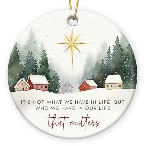 2025 Thank You Gifts for Women - Double Sided Ceramic Friendship Ornament for Christmas Tree, Unique Appreciation, Retirement Gifts for Women, Coworkers, Man, Friends, Bestie, Sister, Neighbor