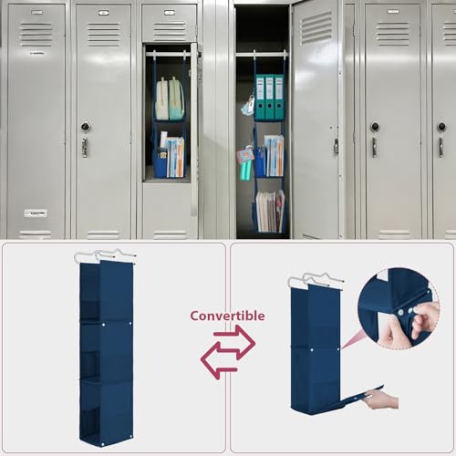 LOVEGRASS Locker Organizer with Side Pockets - Navy Blue