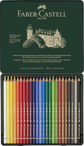 Polychromos Artist Color Pencils Set - 24 Colors, Water-Resistant, Premium Quality - Single Variation