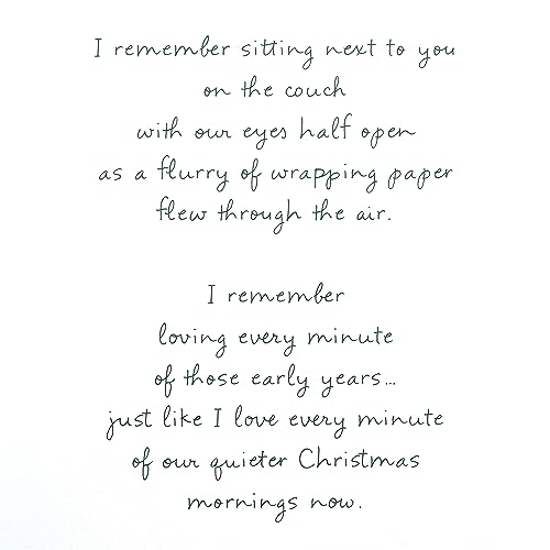 American Greetings Fireplace Card for Husband - Romantic Christmas Greeting, 5.375 x 8.25 in