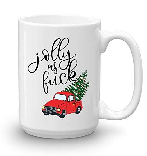 Jolly 15 oz Christmas Coffee Mug in Decorative Gift Box - Blue Ribbon