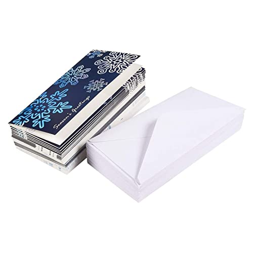 Snowflake Winter Money Envelope Pack — 36 Gift Card & Cash Holders with Elegant Design
