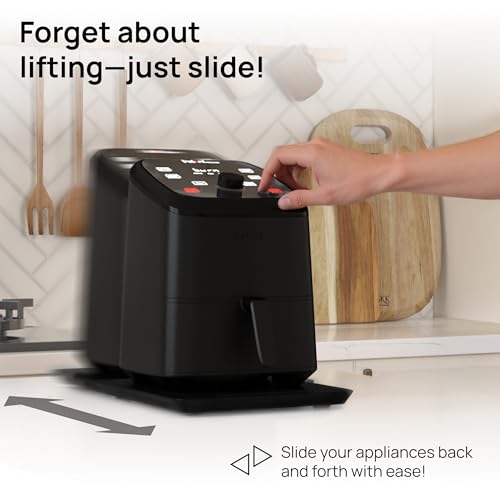 Ibyx Appliance Slider, Sliding Tray for Coffee Maker, 9.5x14 in, Black