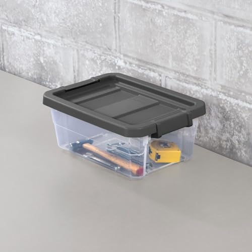 16 Quart Storage Boxes with Latching Lids - 12 Pack