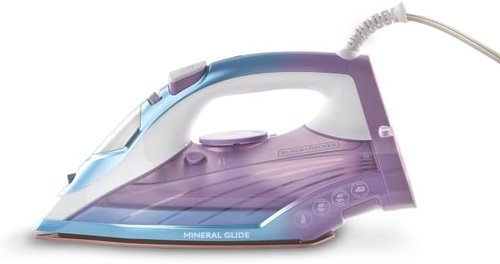 BLACK+DECKER Moonstone Iron - Ceramic Infused Soleplate & Anti-Drip Function | Auto Clean & Shut-off, 50% Smoother Glide