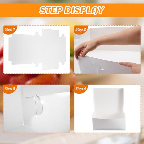 White Cake Boxes 14 x 14 x 6 Inch - Pack of 50 for Bakery & Events (Variation of THIS listing)