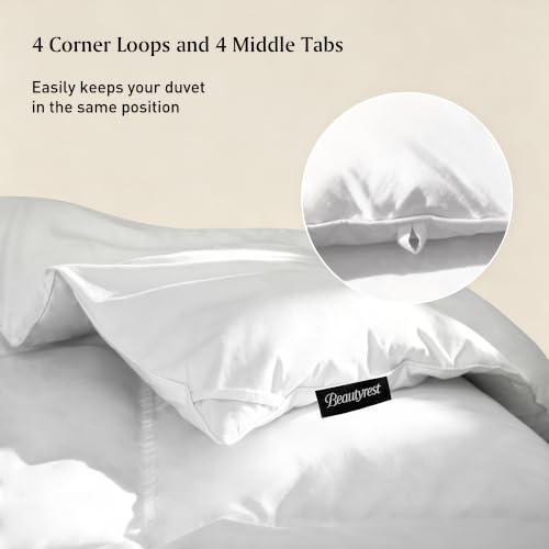 All Season King Size Goose Feather & Down Fiber Comforter - White