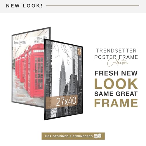 MCS Trendsetter Poster Frame 27x40 Inch Black High-Gloss 2-Pack Non-Matted
