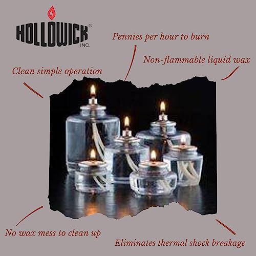 Hollowick Disposable Liquid Candles 8 Hour Burn Time - 90 Pieces for Restaurant & Wedding Table Lighting