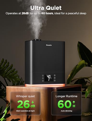 GoveeLife 6L Black Smart Humidifier for Bedroom & Large Rooms