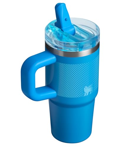 STANLEY Quencher ProTour Flip Straw Tumbler with Leakproof Lid 14 oz | Built-In Straw and Handle | Cup Holder Compatible for Travel | Insulated Stainless Steel Cup | BPA-Free | Azure Fade
