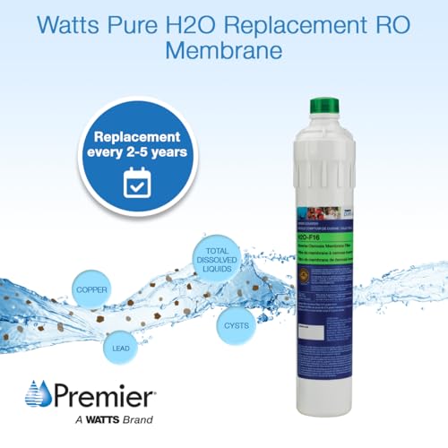 Watts Premier H2O-F16 50 GPD Reverse Osmosis Membrane Filter Replacement - Model H2O-F16