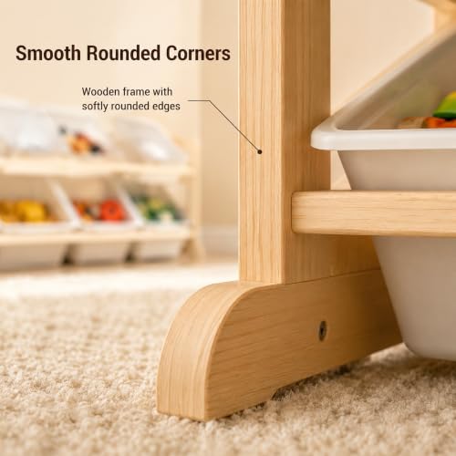 White Toy Storage Organizer & Bookshelf with 12 Bins - Kids Playroom Storage