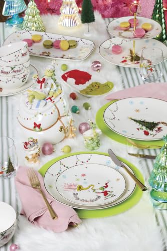 Lenox Merry Grinchmas Porcelain Serving Tray - Holiday Christmas Party Decor