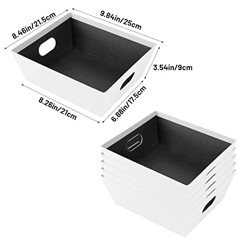 mioule White Gift Baskets, 5 Pack Empty Raff le Basket Kit (Variant: White)