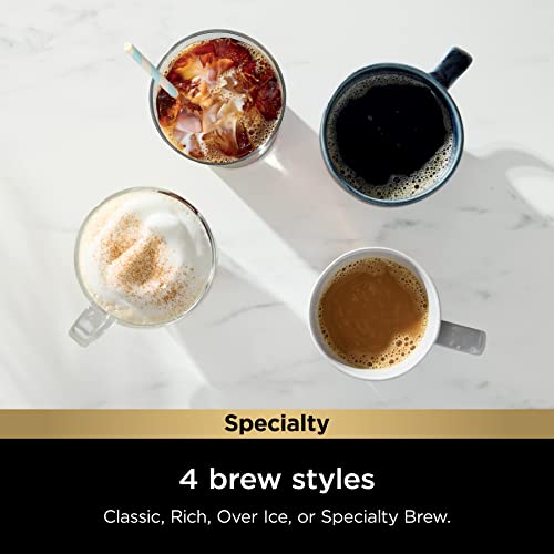 Single-Serve Coffee Maker with Pods Grounds & Milk Frother, 6-24 oz Travel Mug