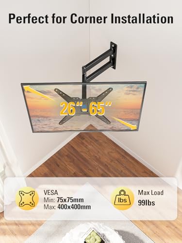 Mounting Dream Long Arm TV Wall Mount 26-65 Inch Full Motion Adjustable Bracket