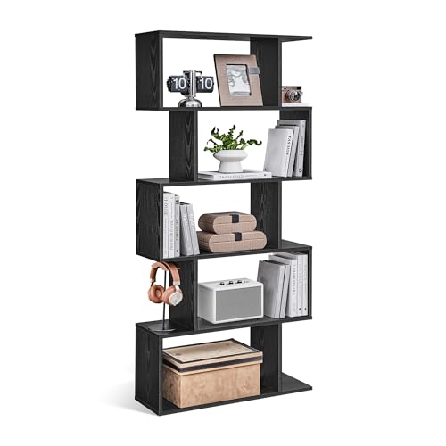 VASAGLE 5-Tier Bookcase, Open Storage, 27.6 x 9.5 62.6 Inches