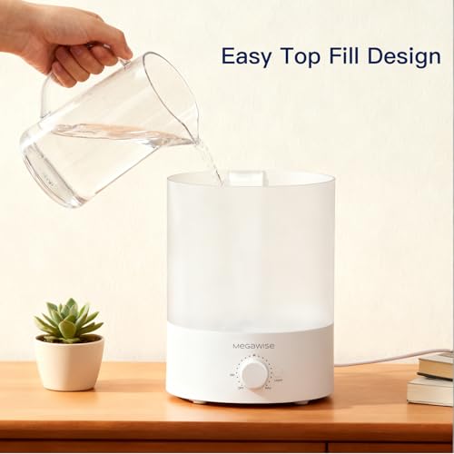 MEGAWISE 2 pack 3.5L Ultrasonic Cool Mist Humidifier – Top-Fill,