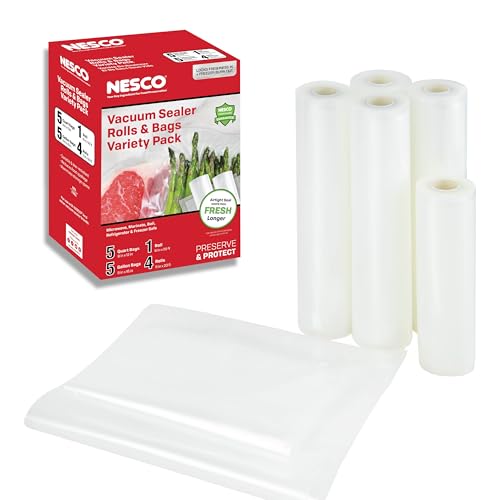 Vacuum Sealer Bags and Rolls Variety Pack - Clear Food Storage Set