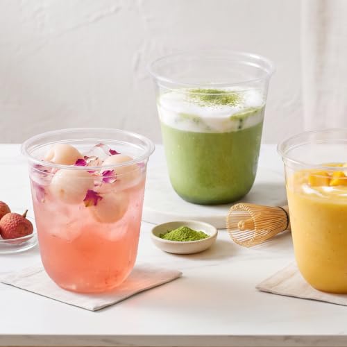WELLIFE 200 Pack 12 oz Clear Disposable Plastic Cocktail & Wine Cups - BPA-Free, Recyclable, Elegant U-Shaped Design, Party & Event Use