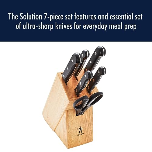 Henckels Solution 7-Piece Knife Set - Brown Handle, Razor-Sharp German Cutlery