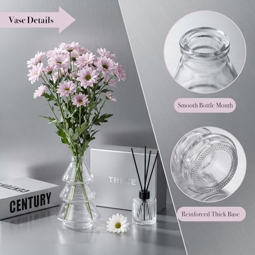32 Pcs Clear Glass Bud Vases Set - Vintage Mini Flower Vases for Weddings & Events - Variation 32