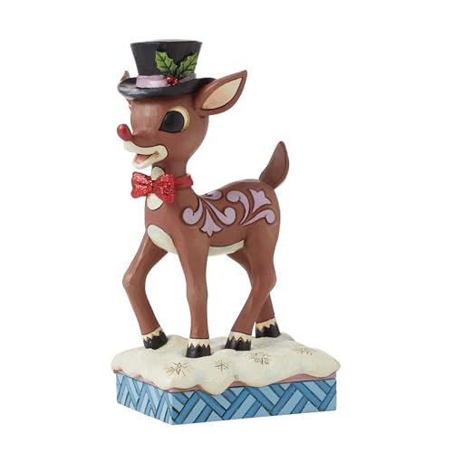 Jim Shore Rudolph Reindeer Figurine Christmas Decor 7.28 Inch