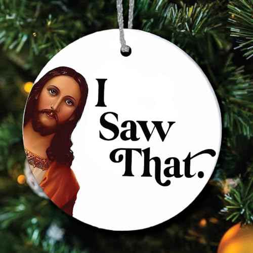 Jesus I Saw That Ornament, Santa Ornaments for Christmas Tree, Santa Ornaments for Christmas Tree, Friendship Elephant Ornament, Holiday Tree Decoration