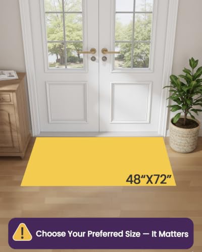 DEXI Indoor Entryway Doormat 48x72 Beige Non-Slip Absorbent Door Mat