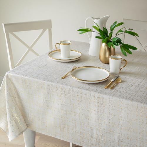 Benson Mills Gold Mine Tablecloth Ivory/Gold 60x120 Rectangular