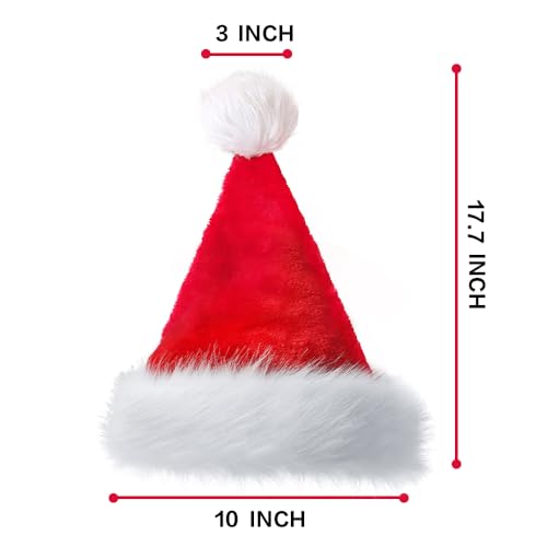 KetQue Santa Hats Adults & Kids 2-Pack LED Christmas Hats with Lights - Youth Variation