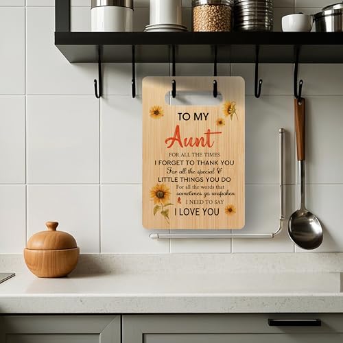 Aunt Gift Bamboo Cutting Board – 12x8 In. Charcuterie Board for Aunt, Mother's Day & Holidays