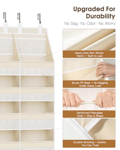 Criusia Over the Door Organizer, Extra Large 12 Compartments Closet