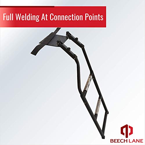 Universal Pickup Truck Tailgate Ladder with Aluminum Step Plates & Rubber Feet