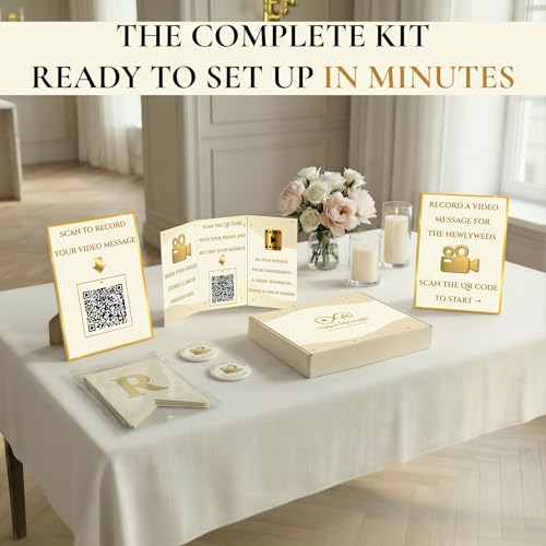 Video Guest Book for Weddings with QR Code - Wedding Video Recording Kit