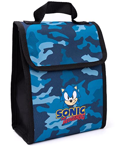 Kids Sonic The Hedgehog Backpack Set with Lunch Bag Water Bottle Camo
