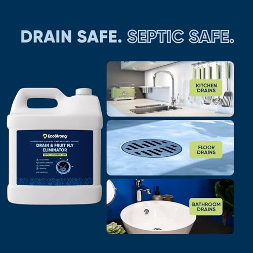 Eco Strong Drain Fly Eliminator Gel - 256 Fl Oz Drain & Sewer Fly Treatment with Scum-Busting Properties - Pack of 1