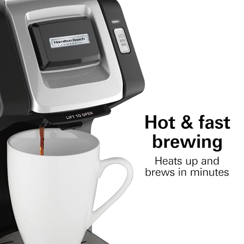 Commercial Single-Serve Coffee Maker with Adjustable Cup Rest - Hamilton Beach