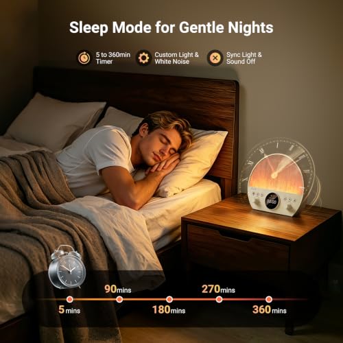Sunrise Alarm Clock with Smart Wake Up Light, App Control & Sleep Timer