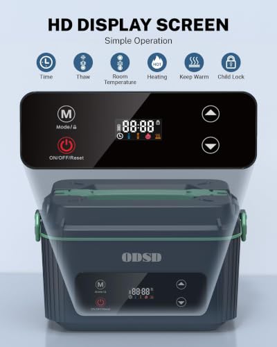 ODSD Cordless Electric Lunch Box for Adults - 1.2L Heated Food Container with Blue/Green Variants