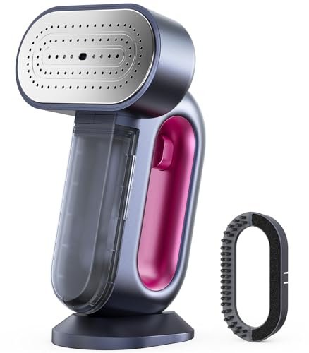 Handheld Garment Steamer with 90g/min Boost & 38g/min Continuous Steam, 220ml Capacity, 29 Large Holes, 2-in-1 Iron & Steamer
