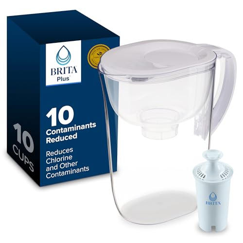 Brita Large 10-Cup Water Filter Pitcher with BritaPlus Filter - Clear