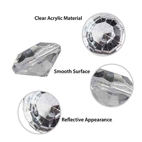 Super Z Outlet Diamond Table Confetti, Vase Filler, Party Decorations for Weddings, Bridal Shower, Birthdays, Home, and more. 2000 Pack of 1 Carat 6.5mm Jewels (Clear)